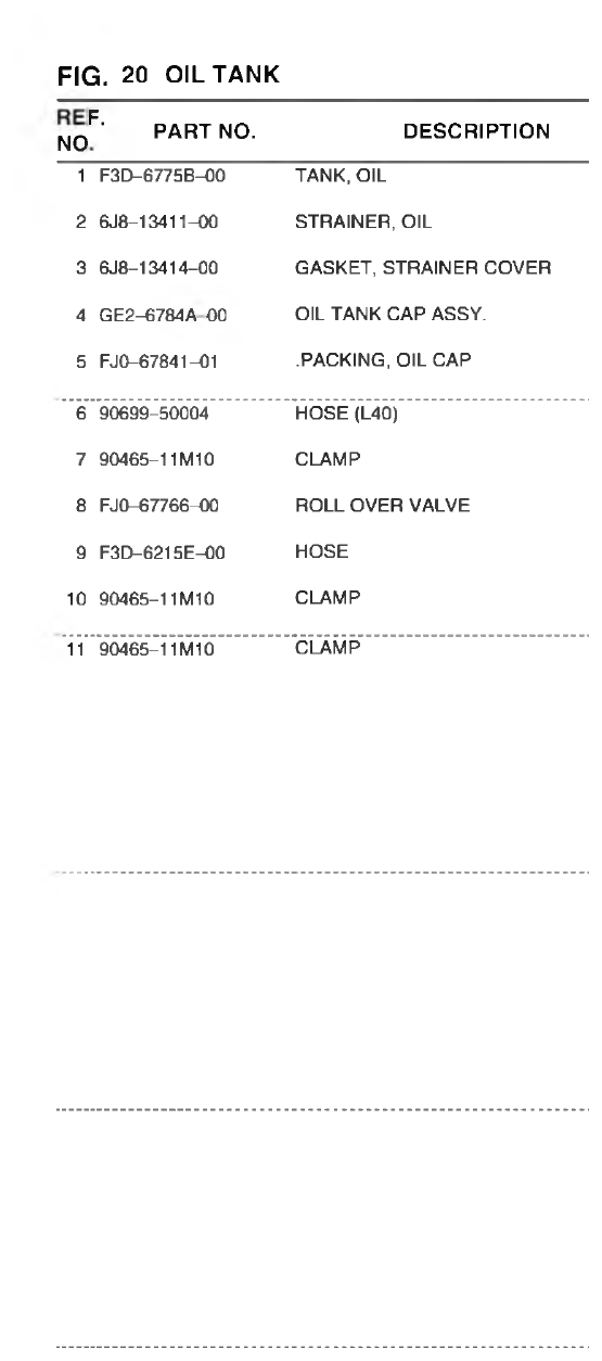 Yamaha VX700-S(F3D7_6DUD_6DU1 OIL TANK parts diagram